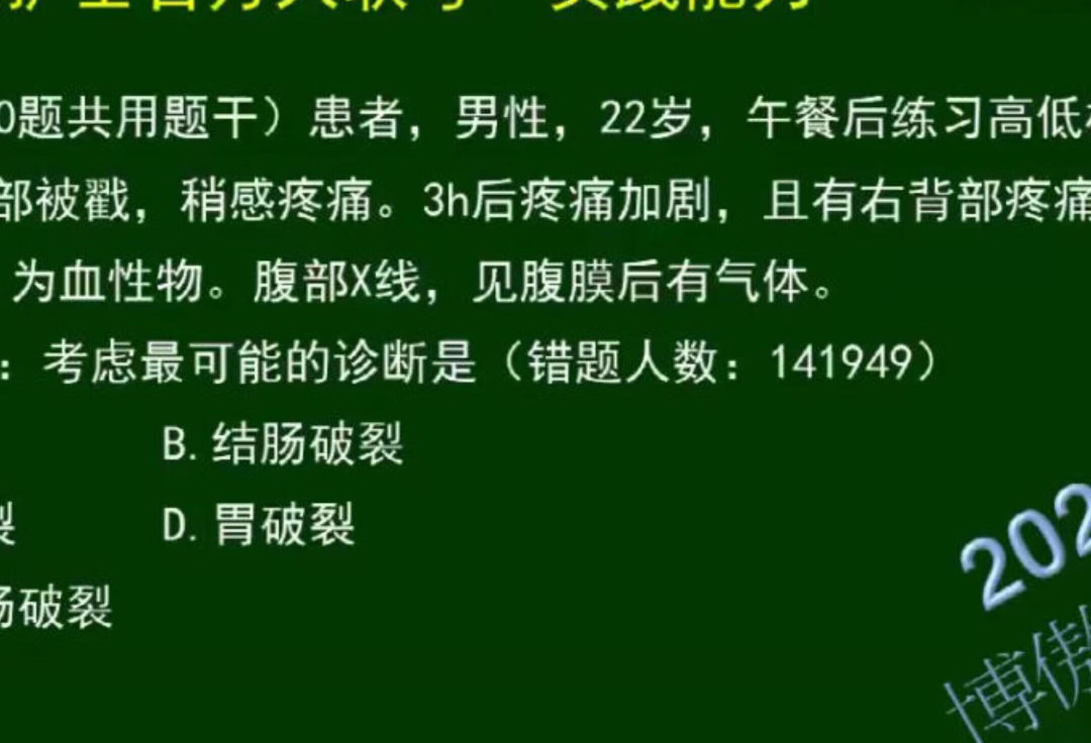 精选试题｜这位患者考虑最可能的诊断是