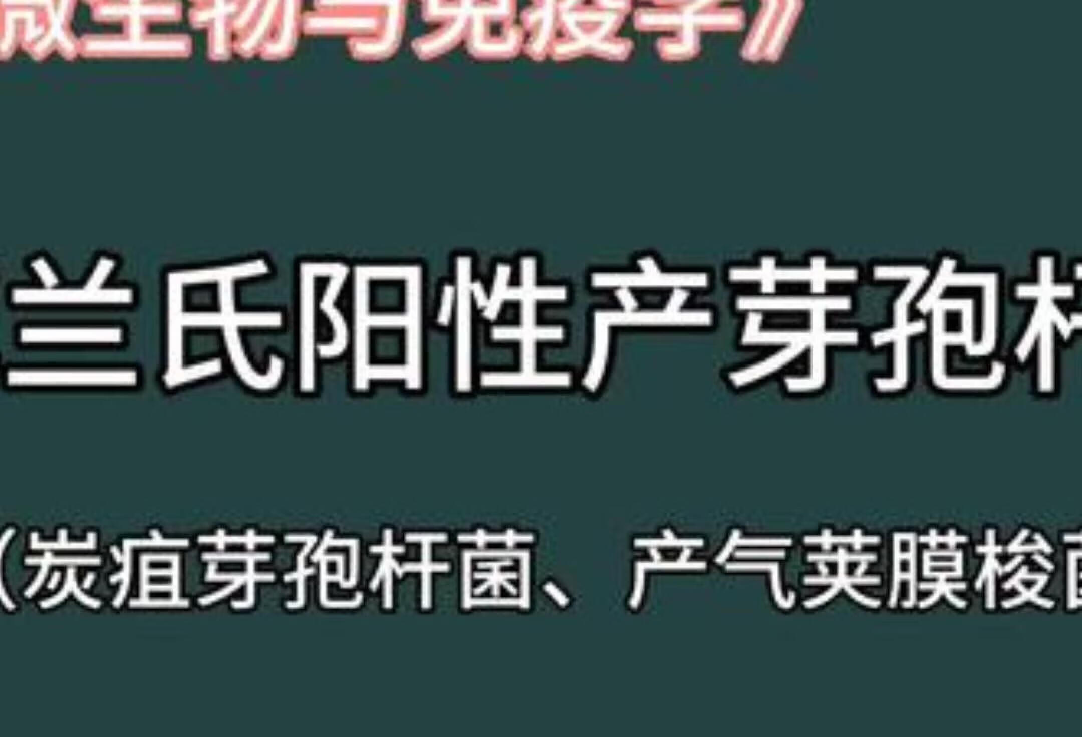 兽医微生物基础：炭疽与产气荚膜梭菌