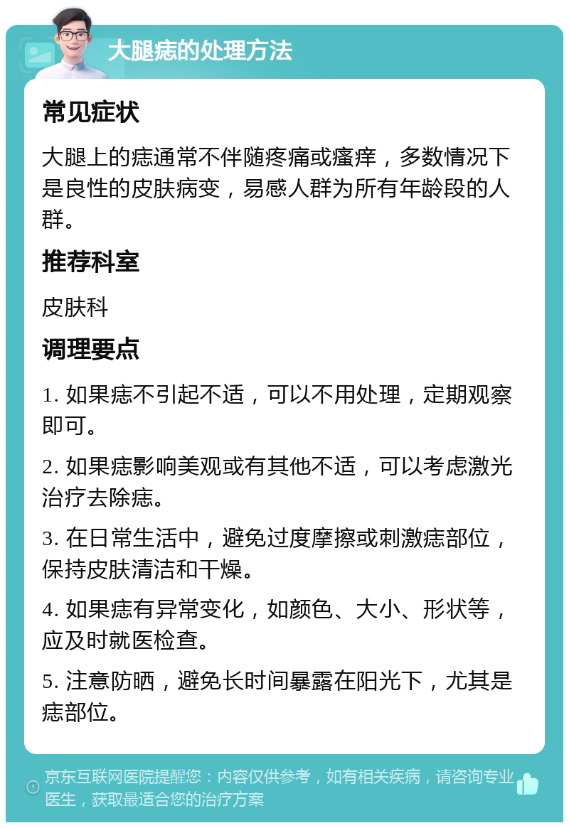 大腿各处痣图解图片